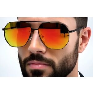 Red‎ Mirror Lens Sunglasses Men's Women's Classic Style Retro Lentes Gafas Nuevo